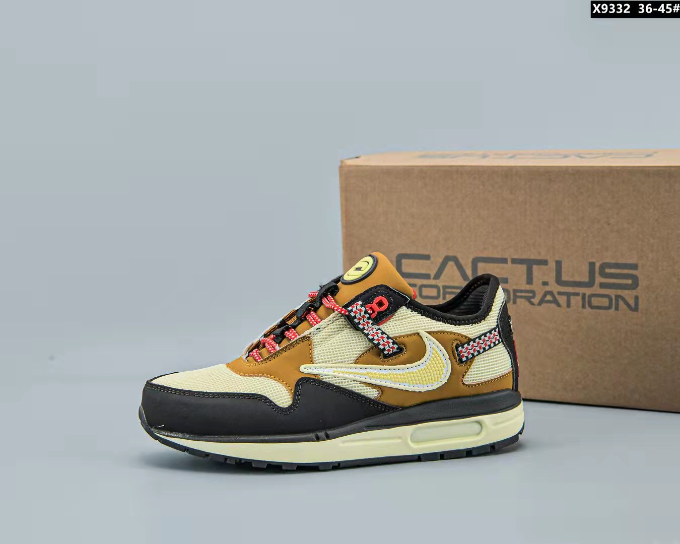 New Nike Air Max 1 Yellow Black Red Shoes